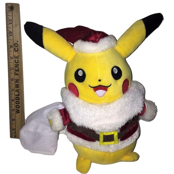 Pokemon Center Pikachu Santa Christmas Holiday Plush Stuffed Animal Soft Toy 11